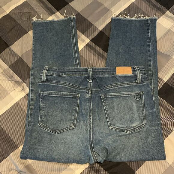 Max Studio Indigo Jeans Sz 10 high waters capri - Picture 6 of 11